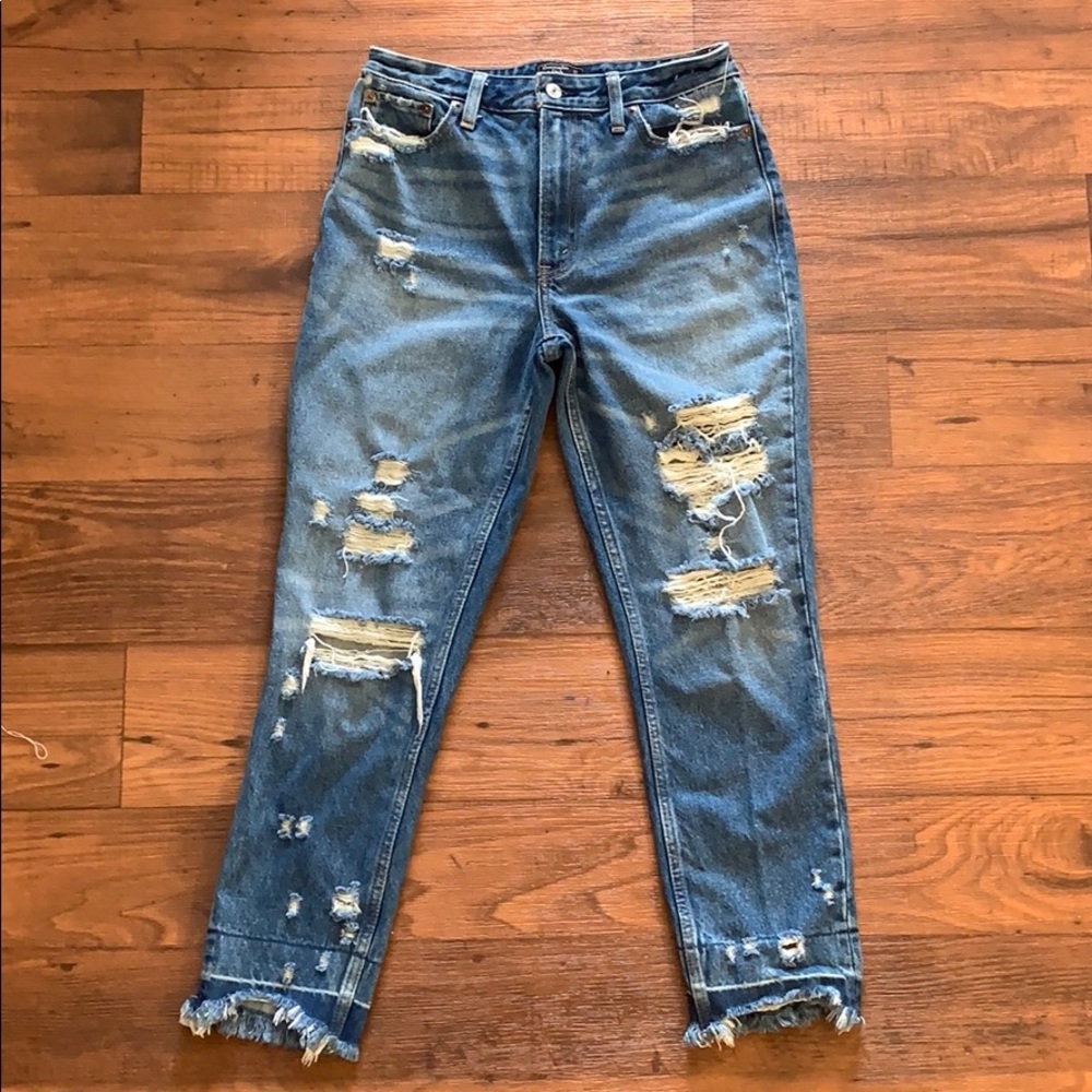 Abercrombie & Fitch high-rise girlfriend jeans